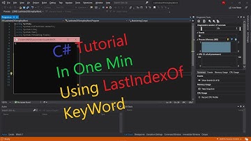 C# / C Sharp Tutorial In One Min Using LastIndexOf KeyWord (Console App)