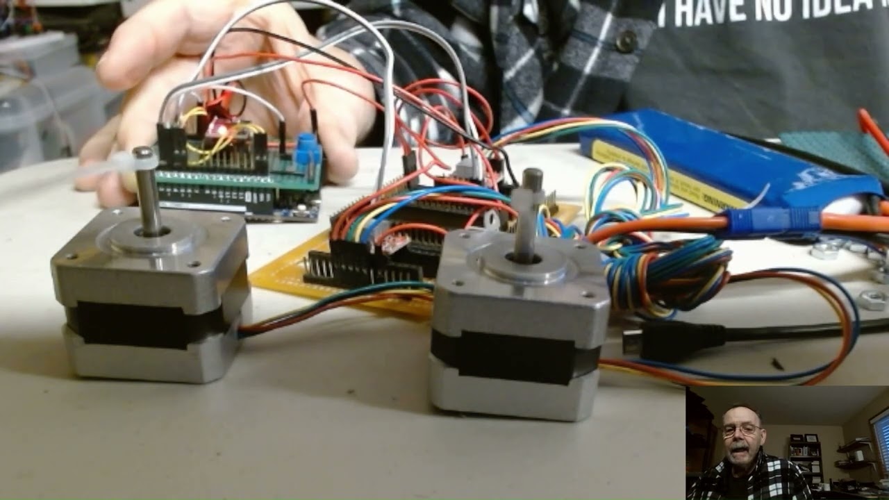 Arduino UNO R4 Wi-Fi, Driving 2 Stepper Motors with MPU6050 and A4988.