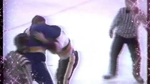 BCJHL  Hockey fight Bob Platzer - Don Burke