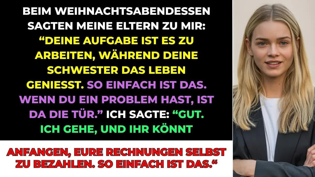 Beim Abendessen Sagten Meine Eltern： ＂Du Arbeitest, Deine Schwester Genießt  Gefällt’s Nicht？ Ge
