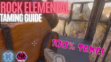 How To PERFECT Tame Rock Elemental/Golem on Scorched Earth Ark Survival Ascended from Official PVE