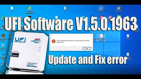 UFI Software V1.5.0.1963 Update and Fix error