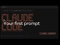 4. Your first prompt - Claude Code 101 - Claude course