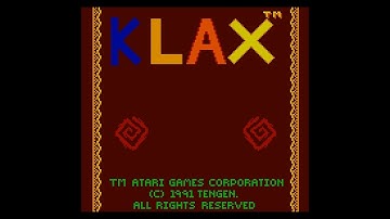 Klax (Game Gear 60Hz) - Intro / Attract Mode