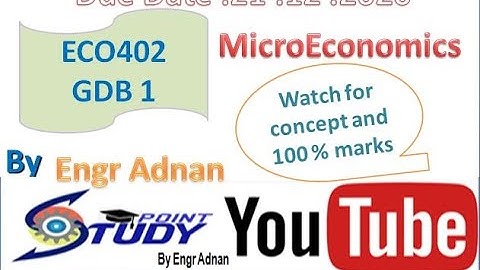 ECO402 GDB No.1 Solution Fall 2020| ECO 402 GDB 1 Solution Fall 2020| eco402 GDB1|DueDate 21.12.2020