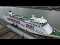 CMV COLUMBUS CRUISE SHIP.  TILBURY DOCKS DJI PHANTOM DRONE LONDON