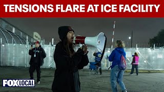 Tensions erupt outside Delaney Hall ICE detention facility in Newark