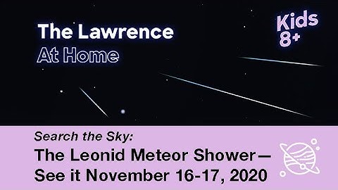 The Leonid Meteor Shower—See it November 16-17, 2020: A Search the Sky Activity