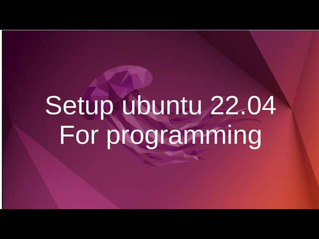 Setup Ubuntu 22.04 for Developer