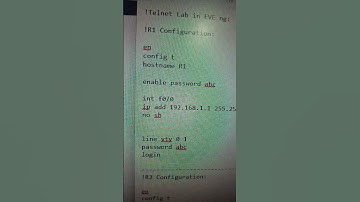 Telnet Lab configuration for switch #networkdiscovery