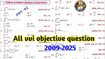 Definite integration objective question 2026 | class class 12 integration objective q part 2