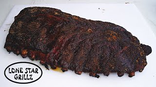 Smoked Spare Ribs On The Lone Star Grillz Adjustable Charcoal Grill & Smoker