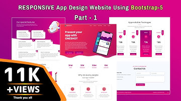 Responsive App Design Website Using Bootstrap 5 | Bootstrap 5 Responsive Website Design | Part-1