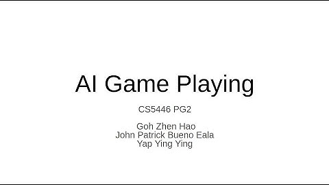 CS5446 PG2 - AI Game Playing