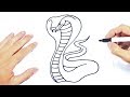 Cómo dibujar una Cobra Paso a Paso | Dibujo de Cobra