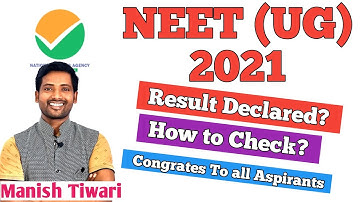 Neet 2021 result | Neet result 2021 | How to check result