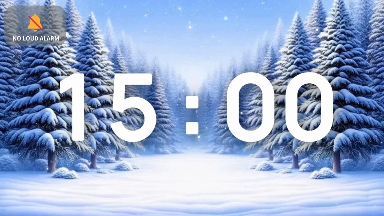 Winter Study Timer 15 Min | Calming Music for Classroom & Homework