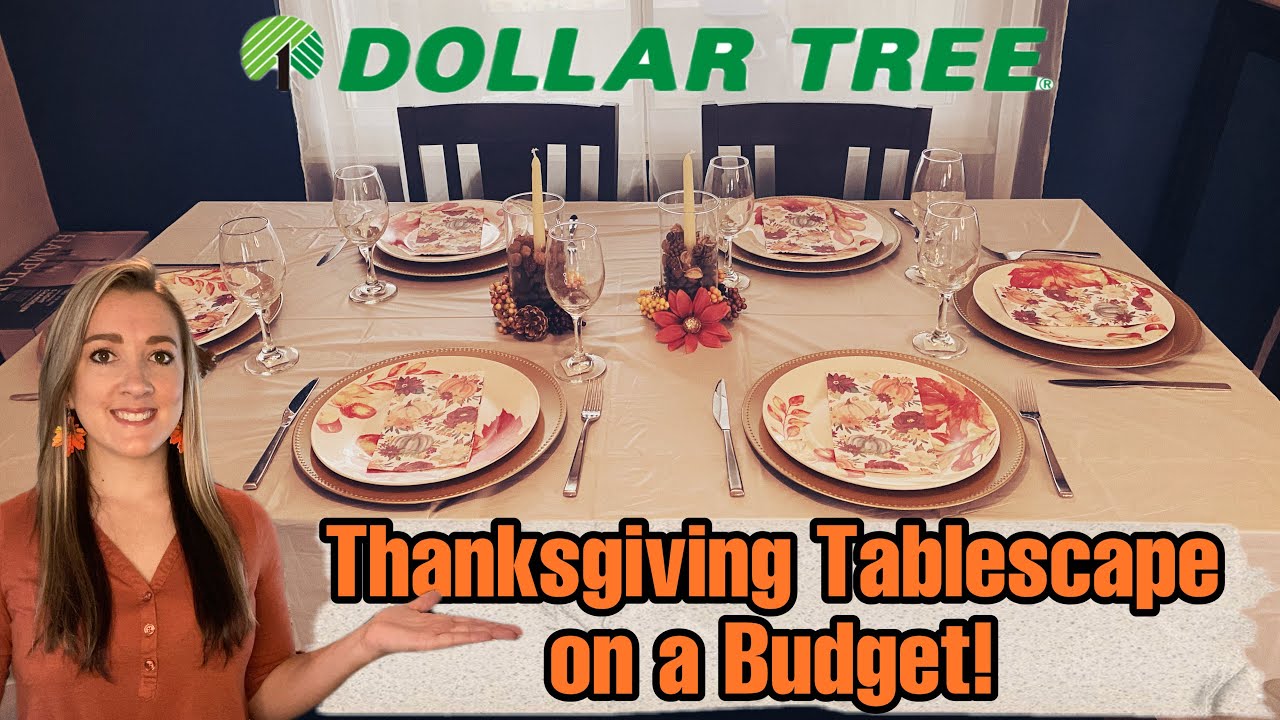 DOLLAR TREE Thanksgiving Tablescape! See How You Can Make an Elegant Tablescape on a BUDGET!