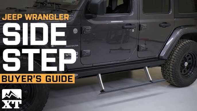 SMANOW Drop Down Style Running Boards Compatible With 2007-2018 Wrangler Jk Jku Unlimited 4 Doors,Dual-Stage Textured Black Powder,3 Inch Step Bars