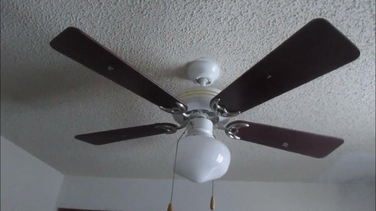 Baseball Bat ceiling fan with Hunter fan blades (briefly video) YouTube