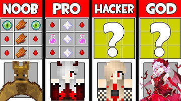 Minecraft Battle: VAMPIRE GIRL CRAFTING CHALLENGE - NOOB vs PRO vs HACKER vs GOD - Animation