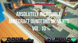 Absolutely Incredible Minecraft Dungeons Moments Vol. 10 Broken Tempest Golem
