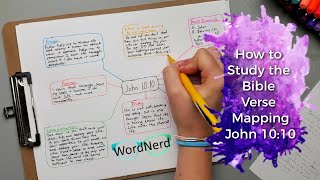 How to Study the Bible (2020 update)  Verse Mapping John 10:10