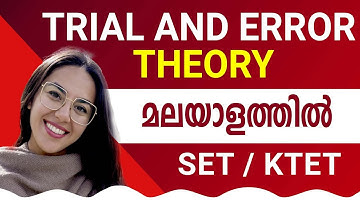 Trial and error theory of learning in Malayalam
