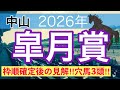 【皐月賞2026】蓮の競馬予想(穴馬3頭)〜桜花賞は注目馬でワンツー決着