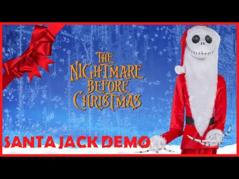 Gemmy Jack Skellington Sandy Claws Animatronic Demo | Santa Jack - YouTube