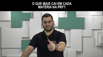 O que mais cai na PRF?