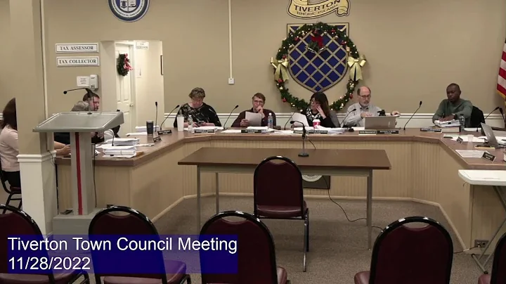 Tiverton Town Council Meeting - November 28, 2022