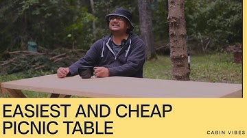 Assembling the Easiest and Cheap Picnic Table from Home Depot | Woodland Episode 5 |Cabin Experience