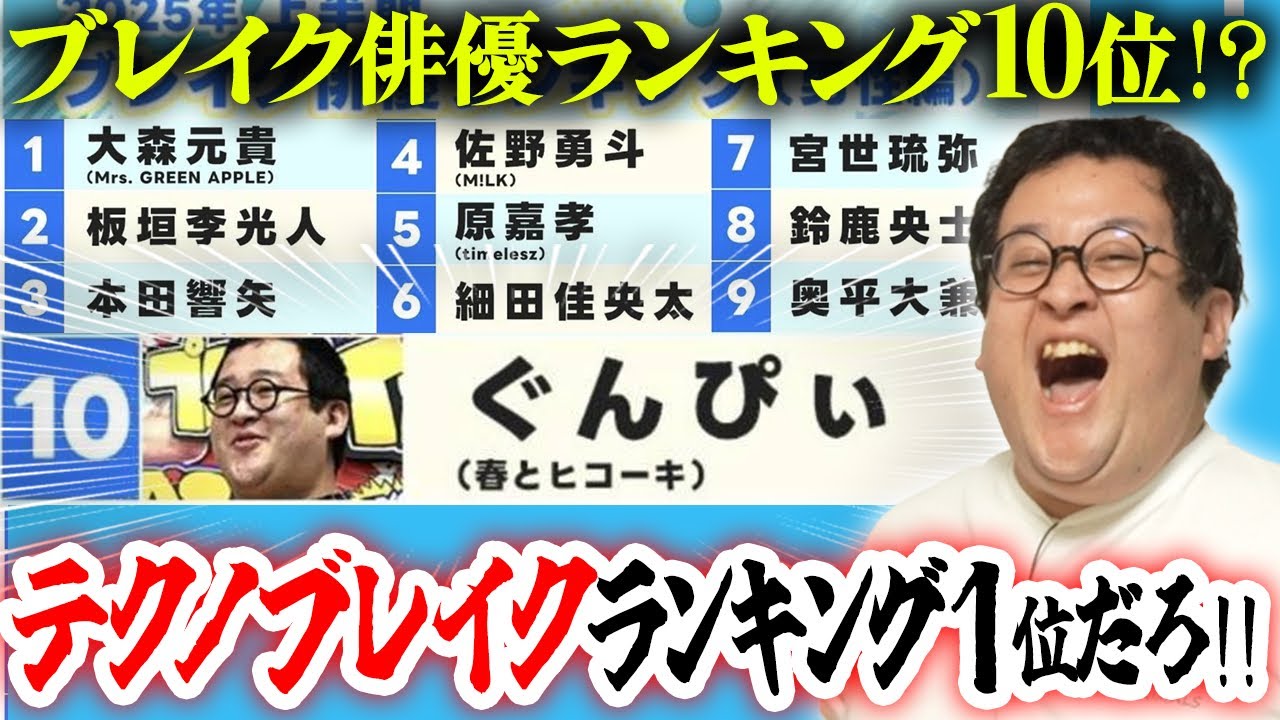 今年のブレイク俳優ランキングにバキ童がランクインしてるぞ…