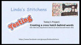 Premier+2 or Premier+: Create a cross hatch behind letters