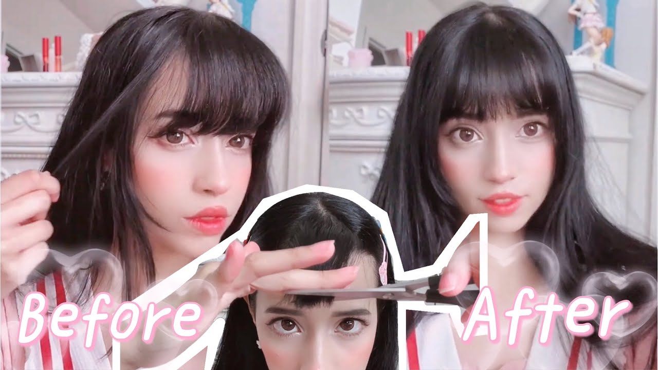 How I Cut My Bangs | Anime Style Hair - YouTube