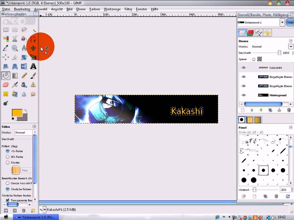 Web Banner Erstellen Mit Gimp 2 6 7 Avi Youtube