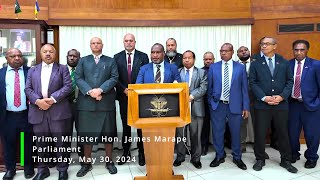 Prime Minister  Marape updates Papua New Guinea on voteofnoconfidence