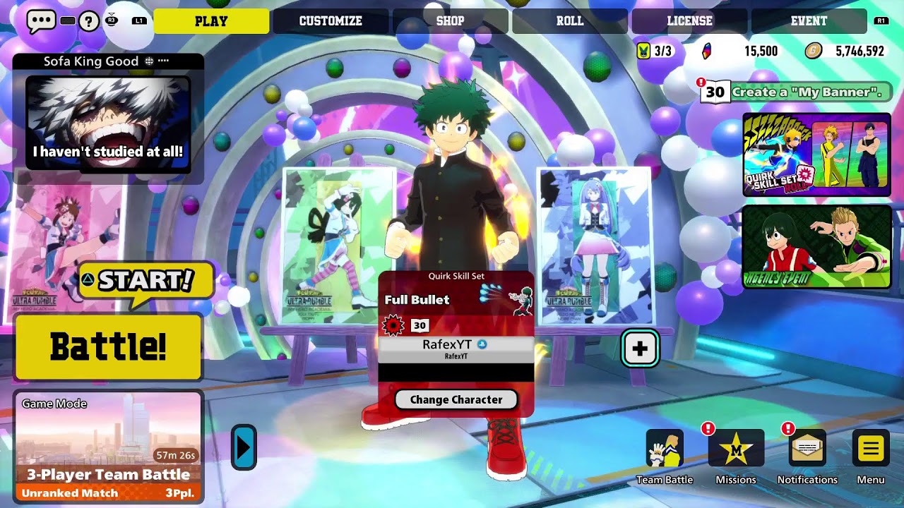 Kendo Skillset LATER!?!?(My Hero Ultra Rumble LIVE)