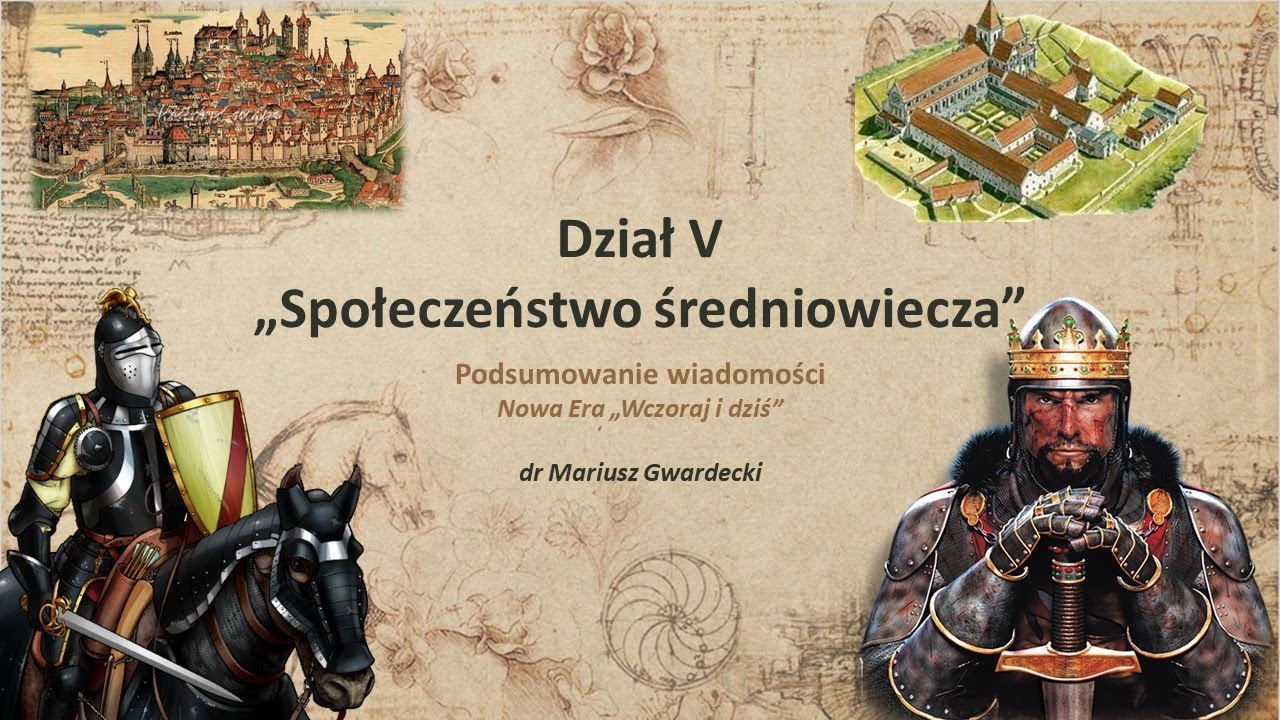 Sprawdzian Ze średniowiecza 3 Gimnazjum - Wczoraj i Dziś - Społeczeństwo średniowiecza (podsumowanie wiadomości