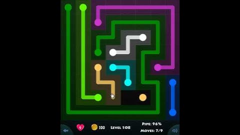 flow game facebook - basic pack level 108 Connect the dots