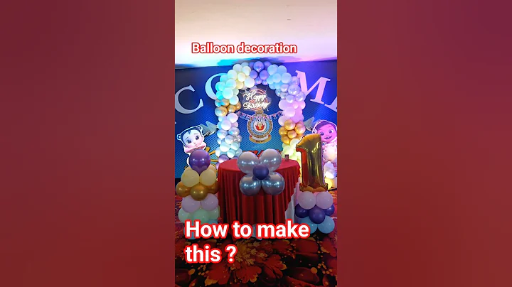 DIY Balloon decoration ideas 💡 Birthday decoration tutorial 🎉 #balloon #birthday #decoration #diy