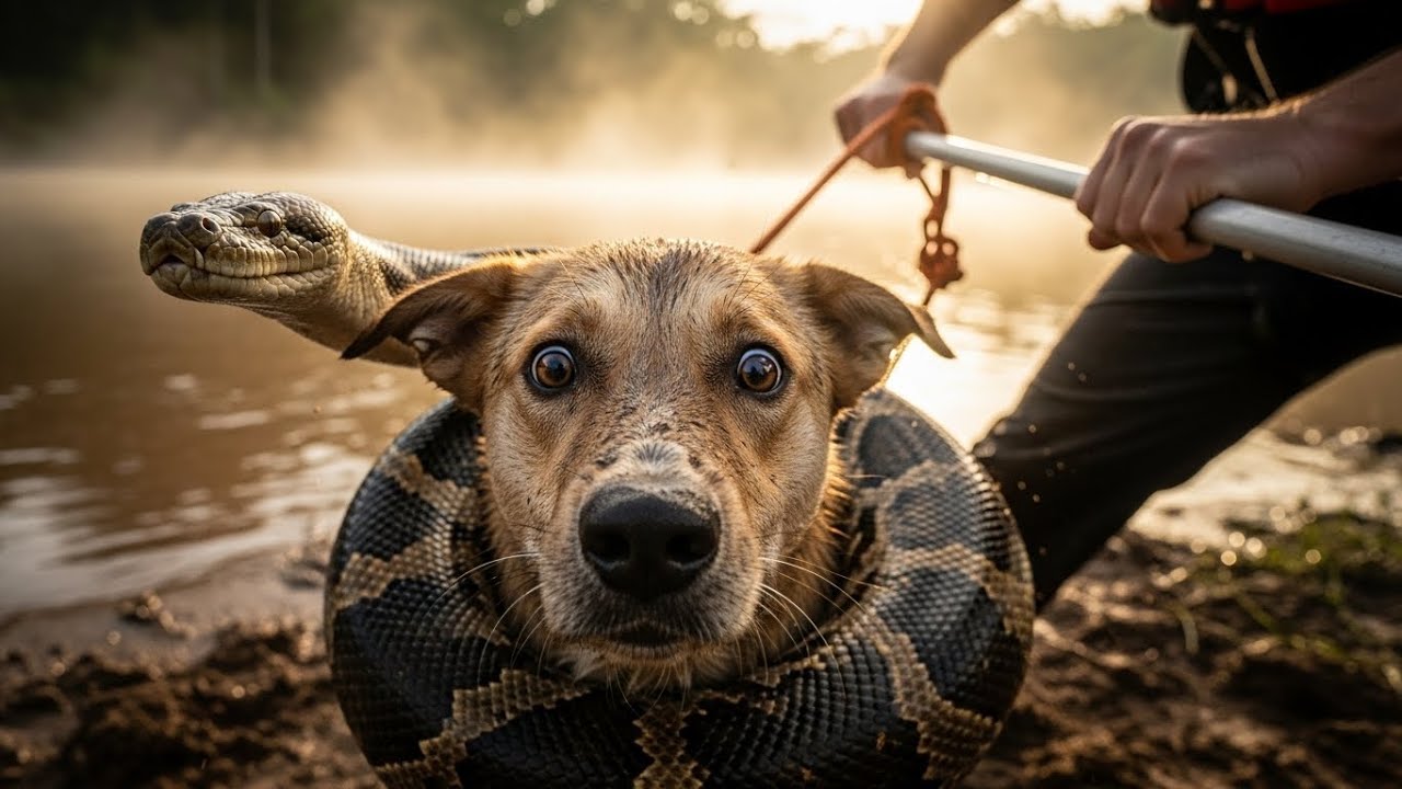 Farm Dog Nearly Swallowed by Python — Dramatic Rescue - YouTube