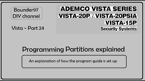 program guide partitions explained (Vista 20p part 24)
