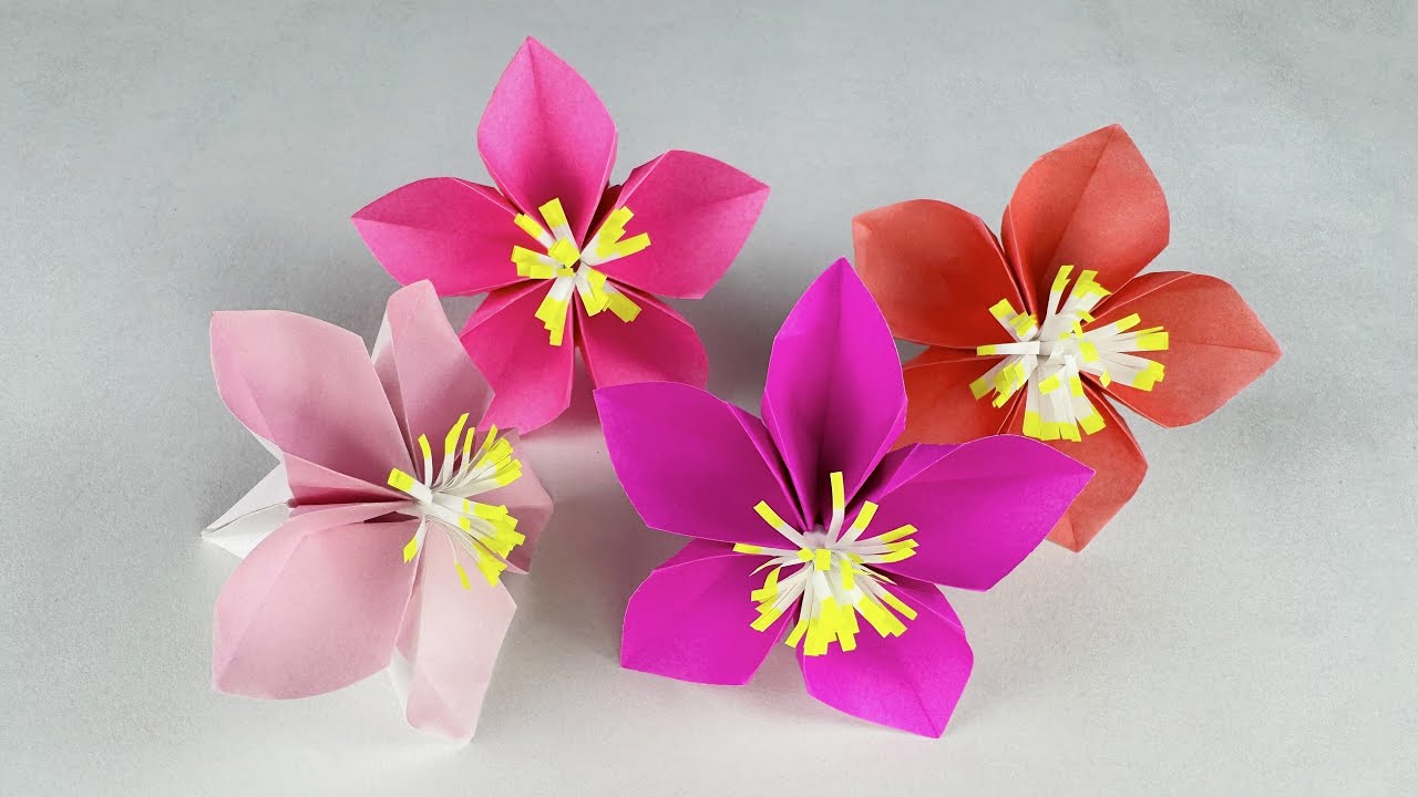 折紙の花 Smile Flower Origami - YouTube