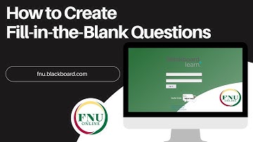 How To Create Fill in the Blank Questions