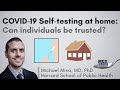 Self Testing for Coronavirus at Home with Rapid Antigen COVID 19 Tests