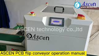 ASCEN PCB turnover flipper conveyor machine operation manual