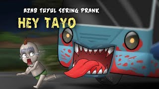 Kartun Lucu - Azab Tuyul Sering Prank Hey Tayo,#hororkomedi  Kartun Hantu, Rizky