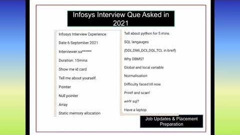 Infosys Interview 6 September 2021 Time 11 am 🤩 Infosys Interview Questions Discussion must prepare👍